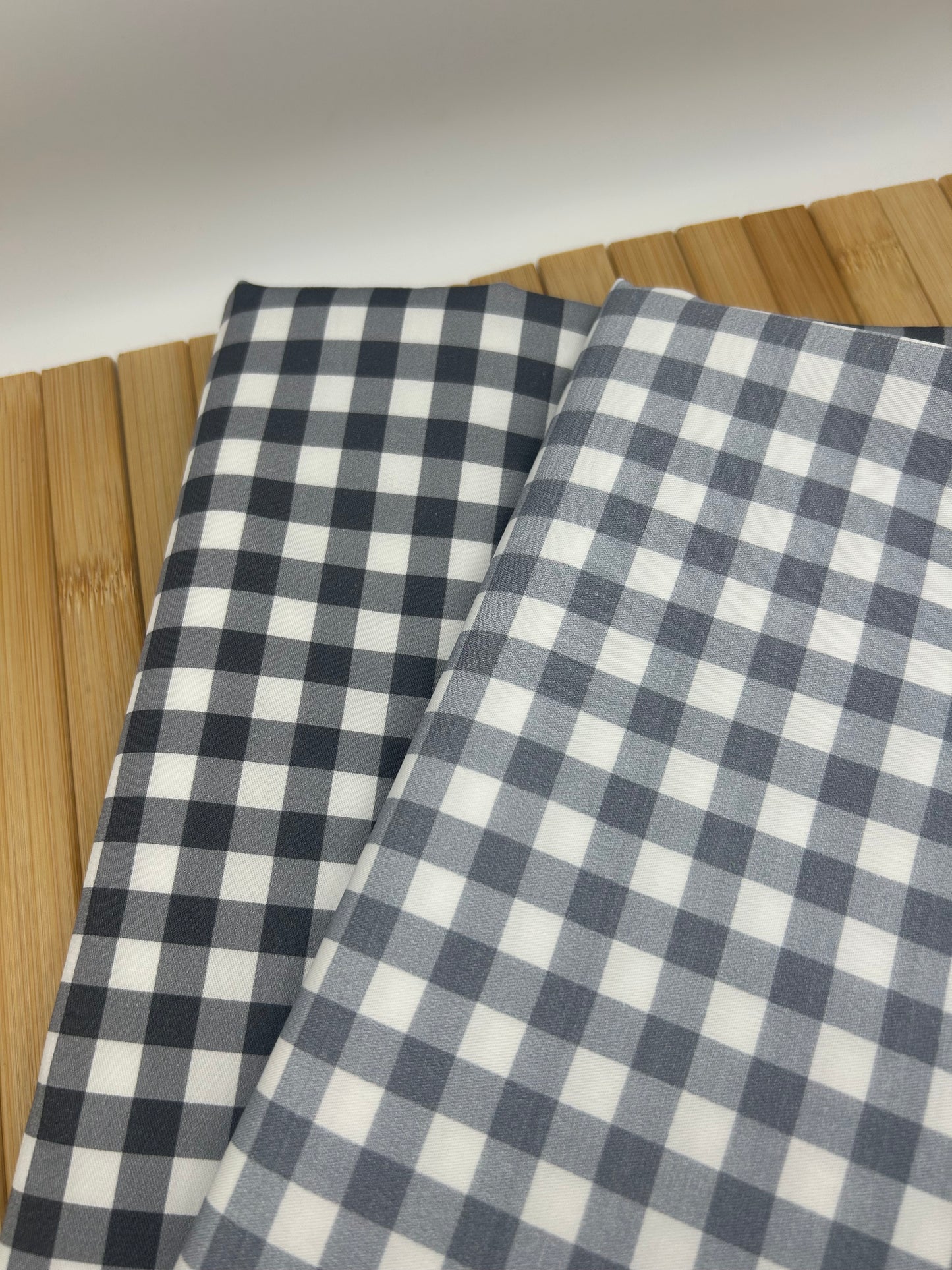 Gingham Soft Grey (September Pre-Order) - Fabric