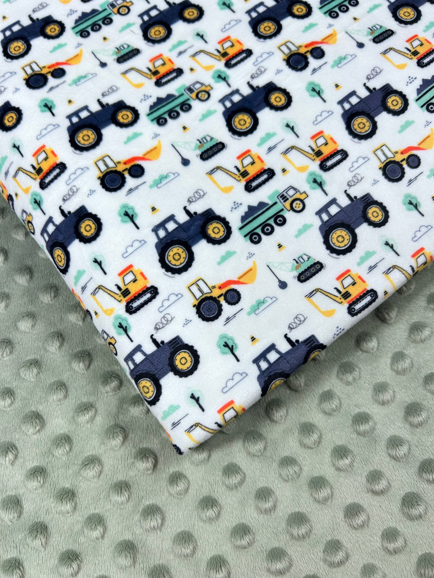 Farm Trucks - Minky Fabric