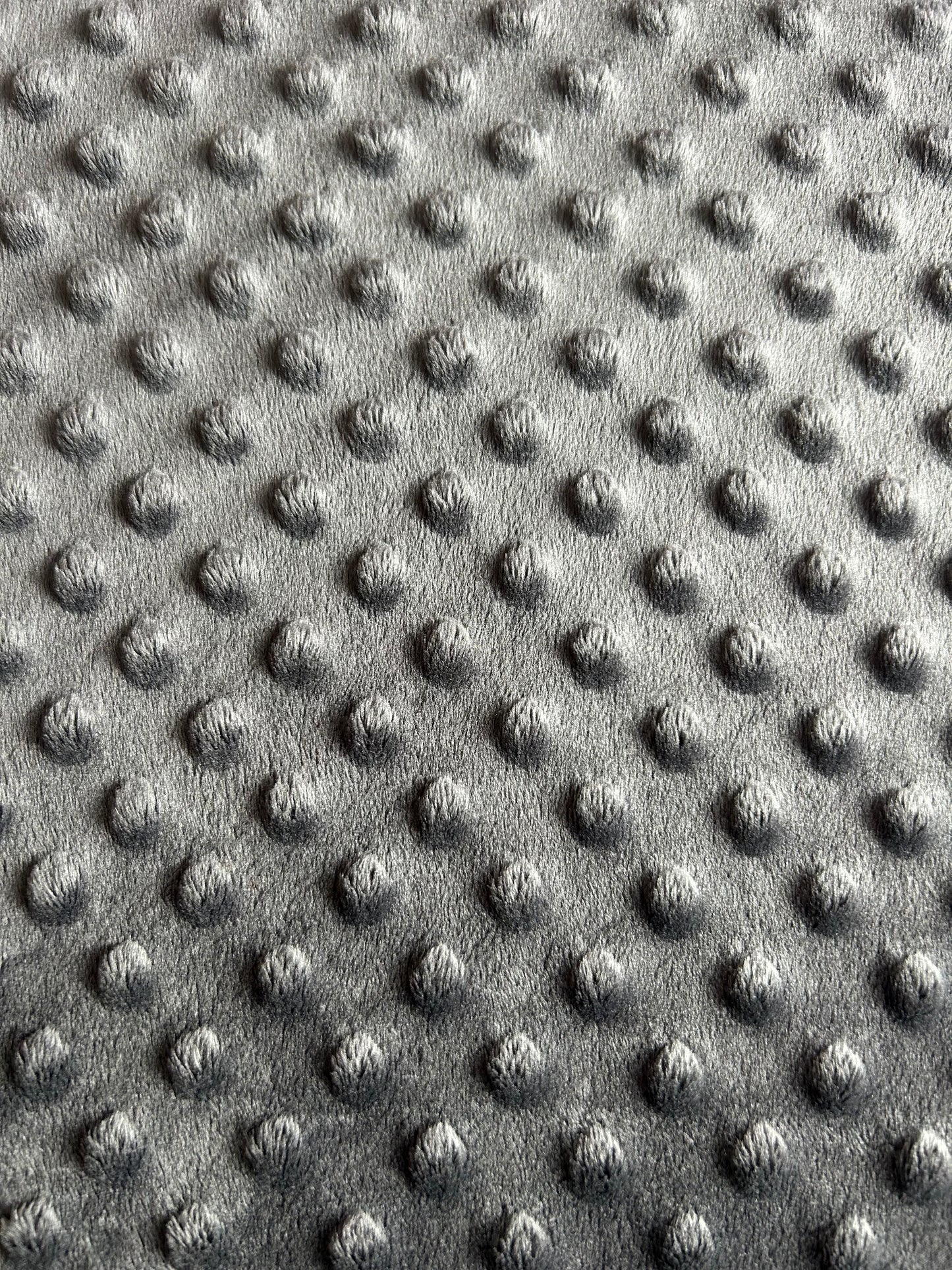 Premium Minky Dot Fabric - Charcoal Gray