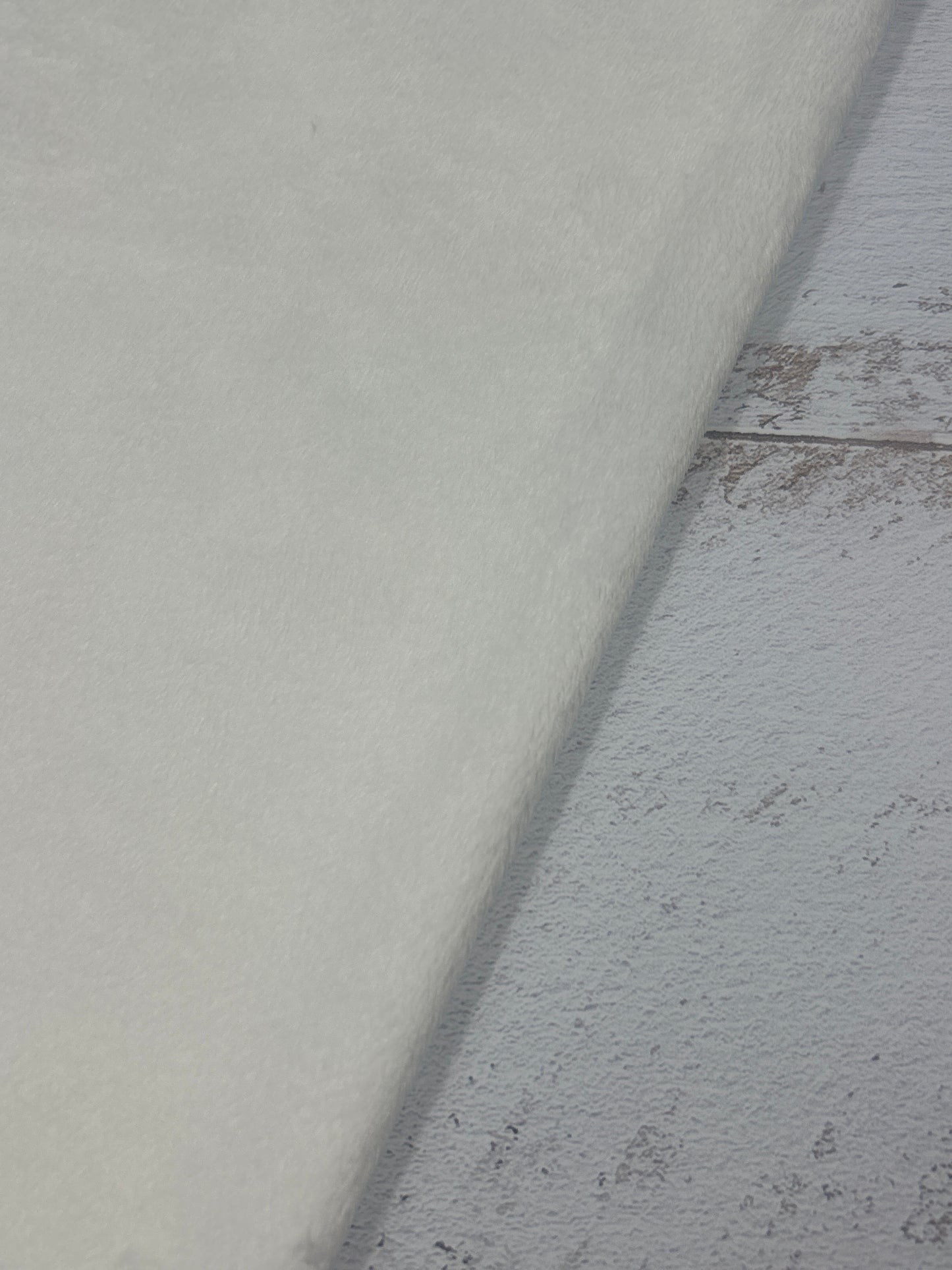 Premium Smooth Minky Fabric - White