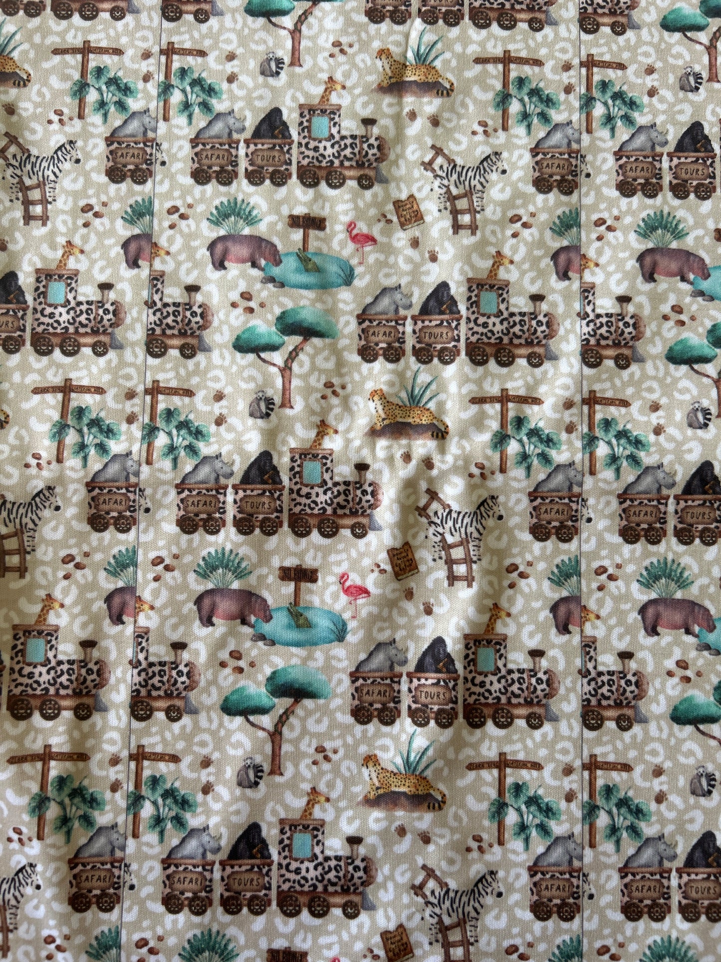 Safari Tour 1.5 inch REMNANT 1 meter - PUL Fabric