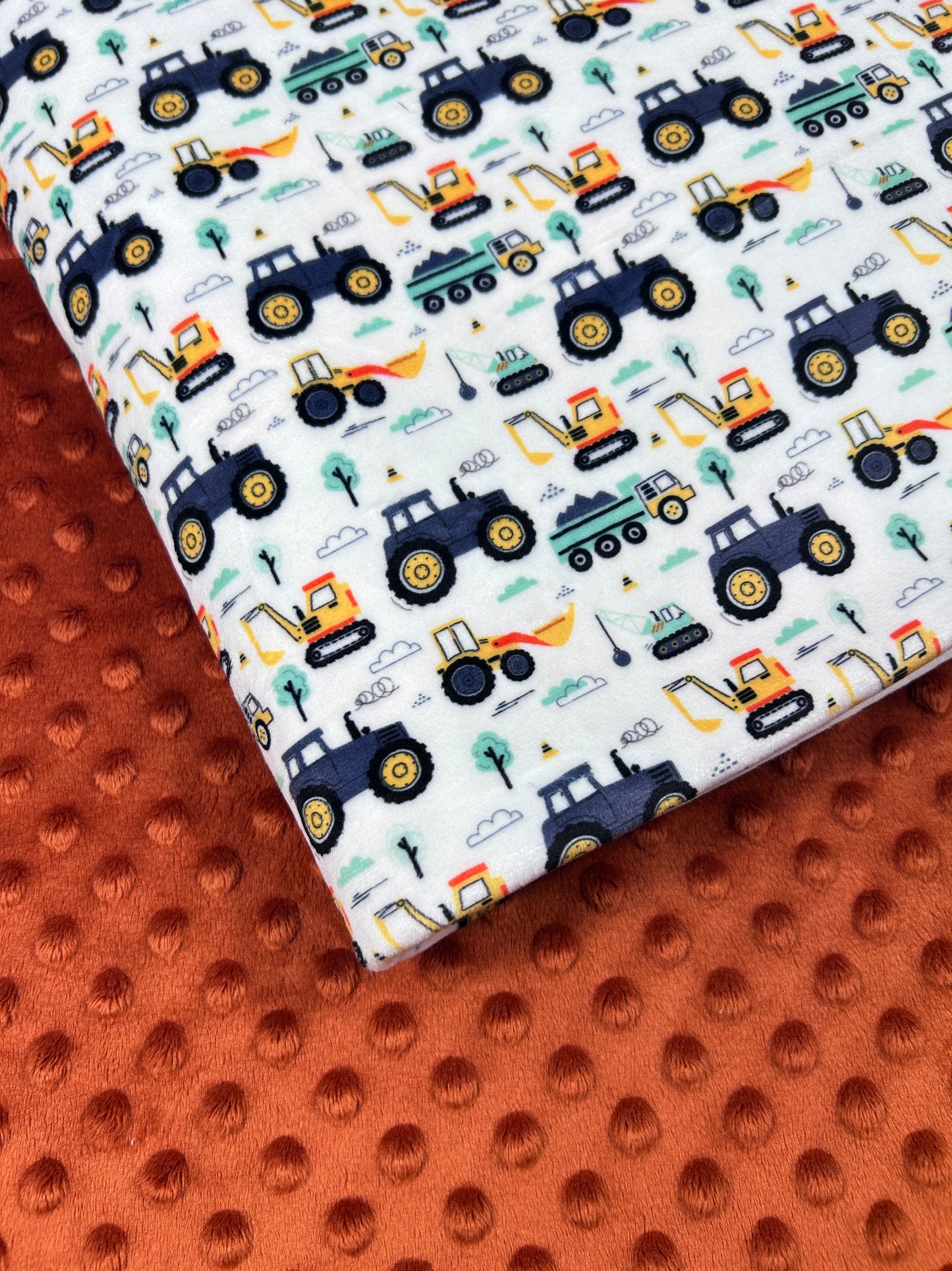 Farm Trucks - Minky Fabric