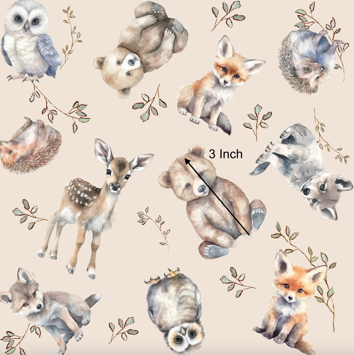 Babies of the Forest - Oatmeal (September Pre-Order) - Fabric