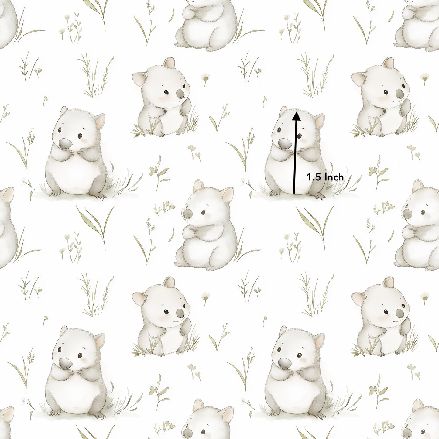 Baby Wombat - Exclusive Print (September Pre-Order) - Fabric