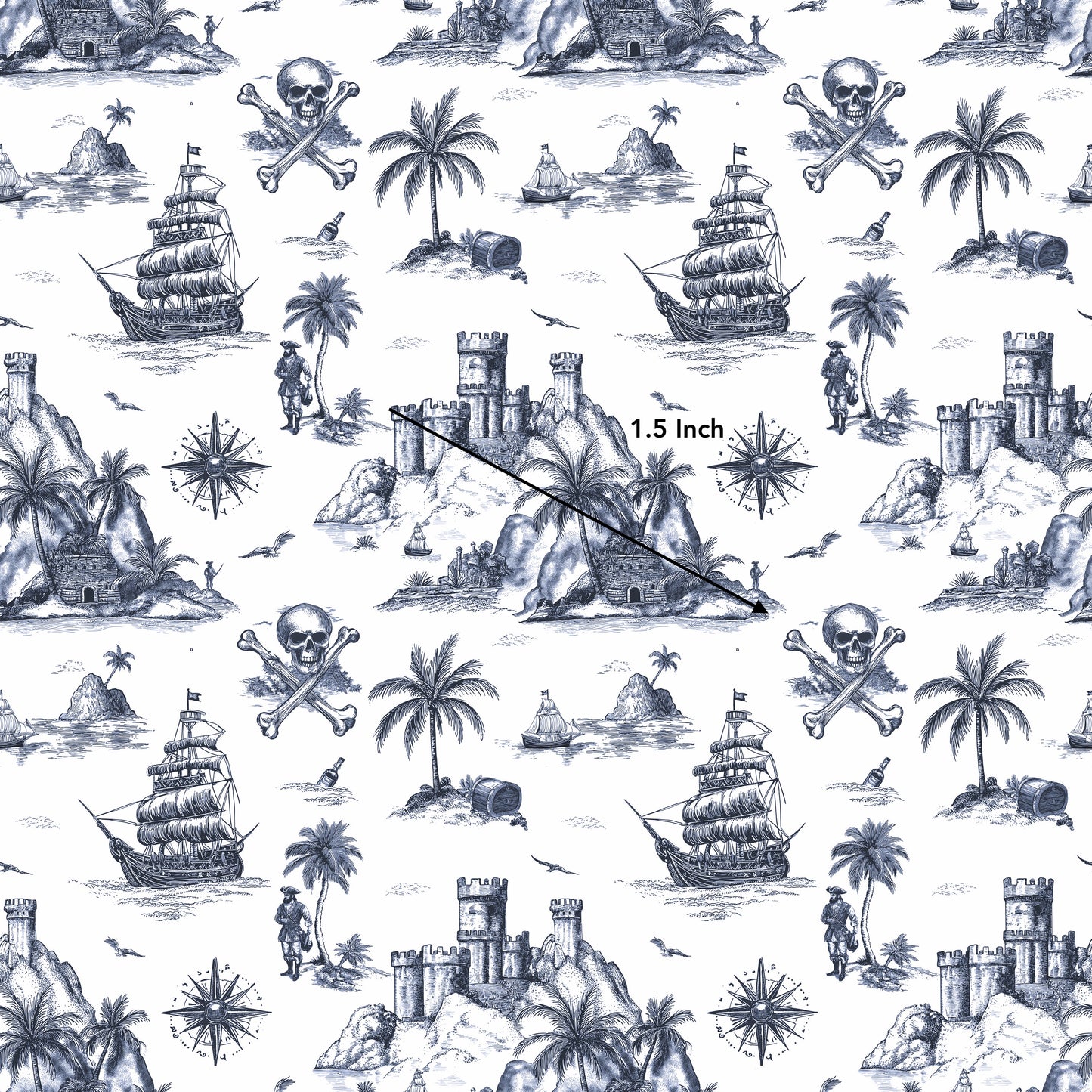Blue Pirates (September Pre-Order) - Fabric