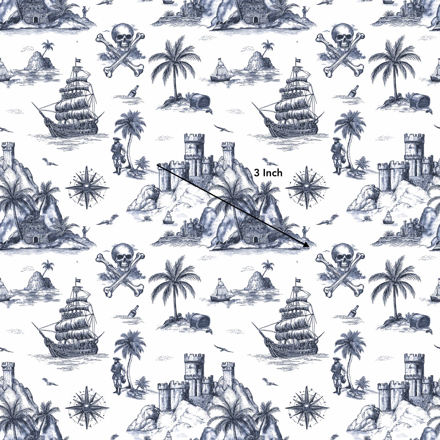 Blue Pirates (September Pre-Order) - Fabric