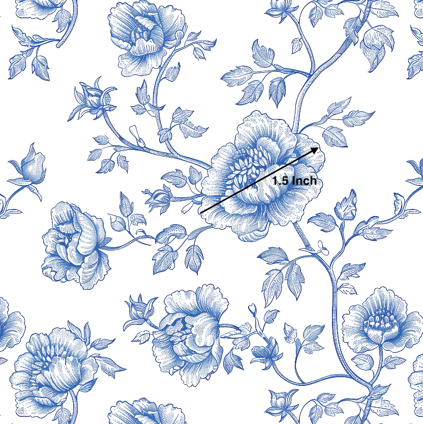 Chinoiserie Blue Flower (September Pre-Order) - Fabric