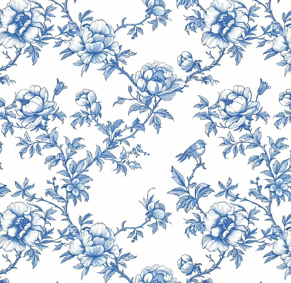Chinoiserie Blue Bird (September Pre-Order) - Fabric