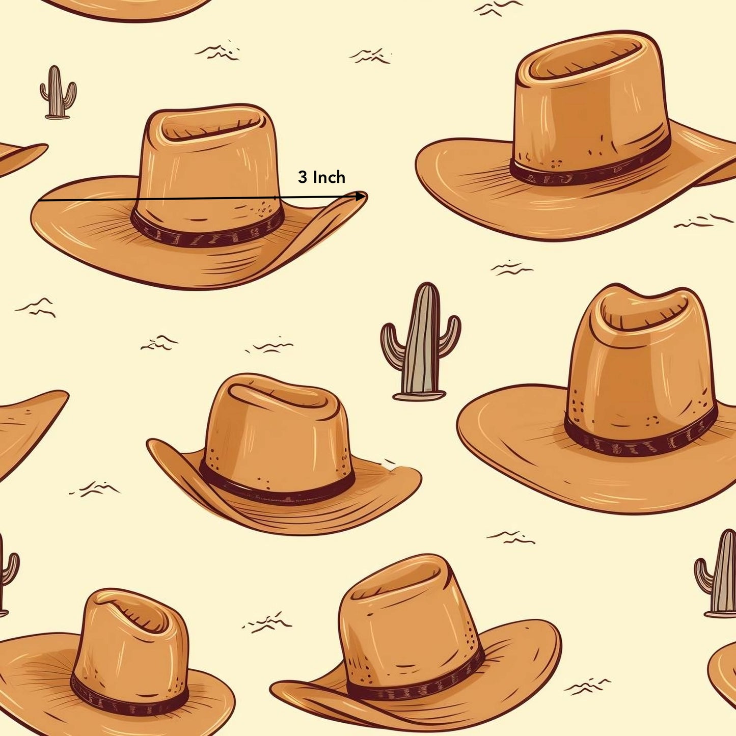 Cowboy Hats and Cactus (March Pre-Order) - Fabric