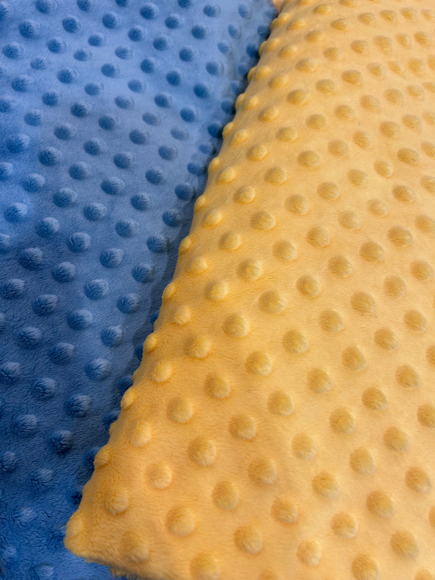 Premium Minky Dot Fabric - Popcorn