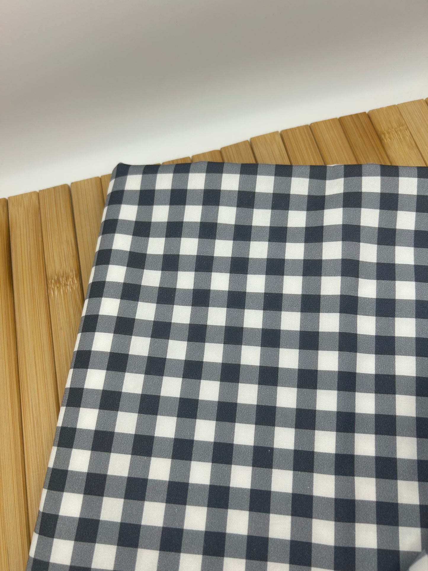 Gingham Dark Grey (September Pre-Order) - Fabric