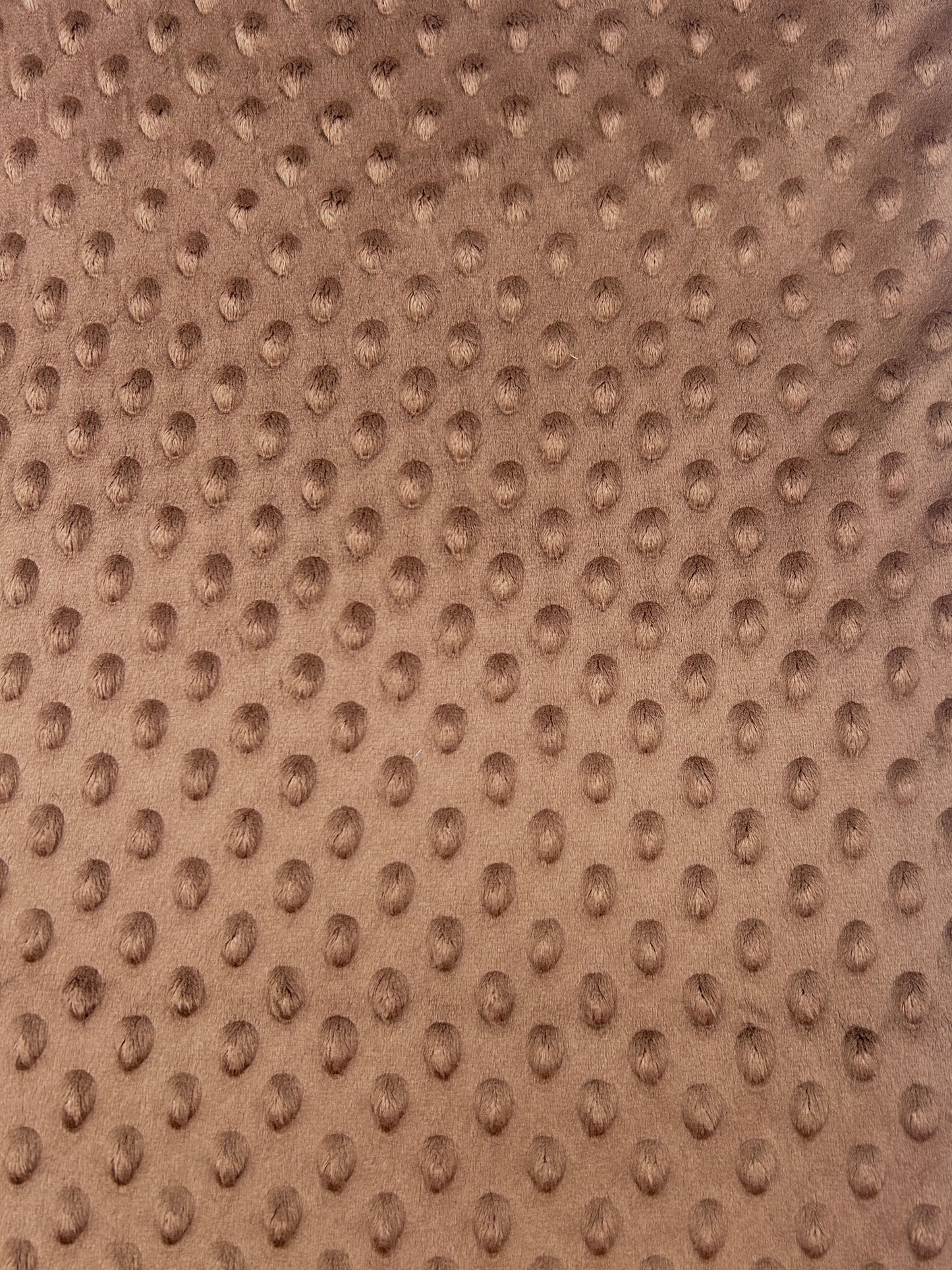Premium Minky Dot Fabric - Aztec Brown