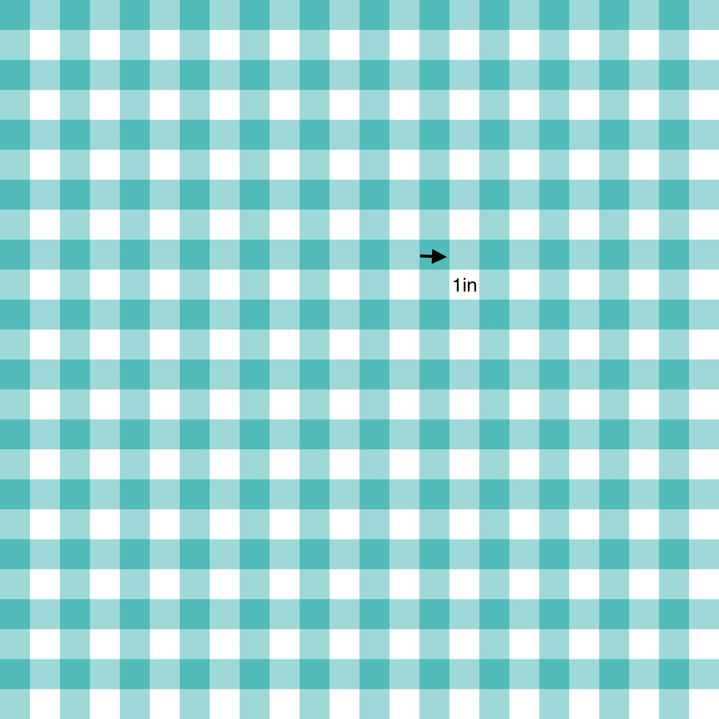 Gingham Cyan (September Pre-Order) - Fabric