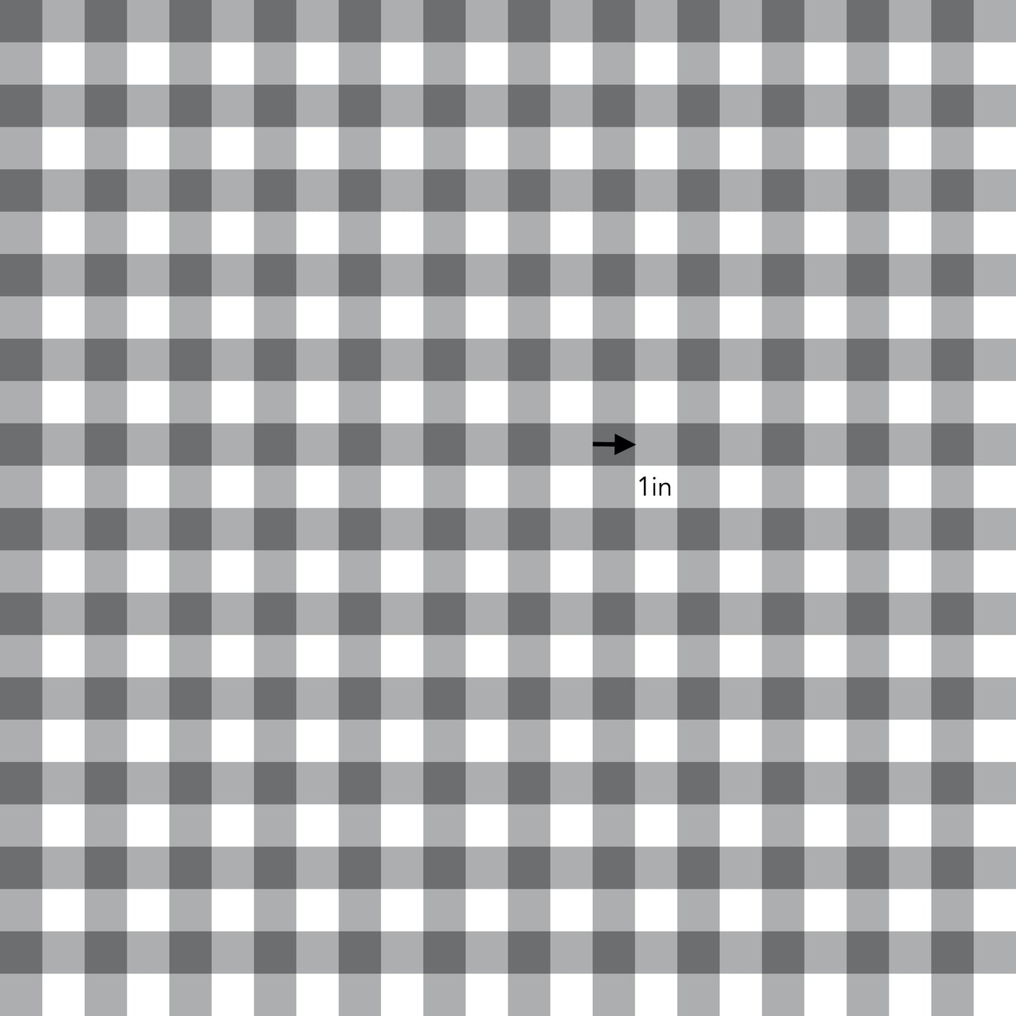 Gingham Dark Grey (September Pre-Order) - Fabric