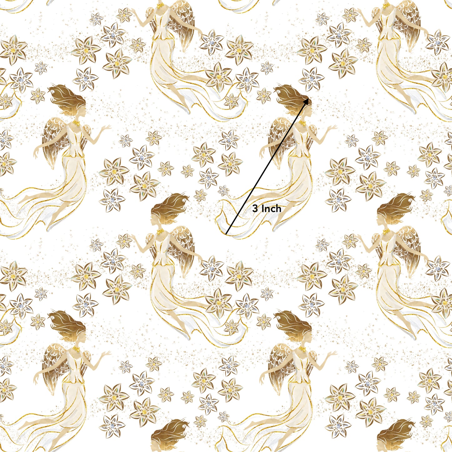Gold Christmas Angel (June Pre-Order) - Fabric