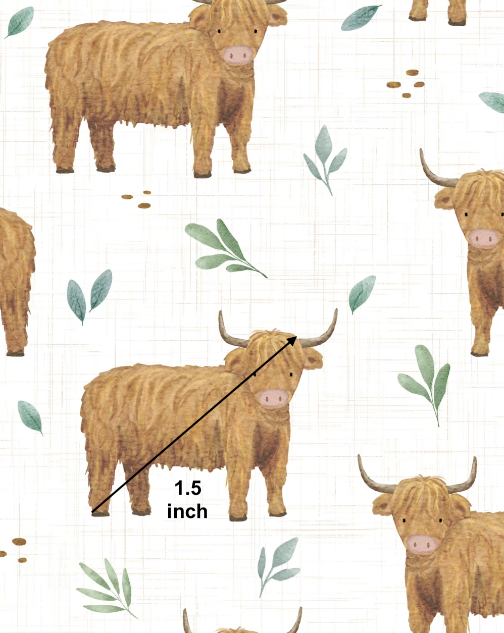 Highland Cows - Corduroy Fabric