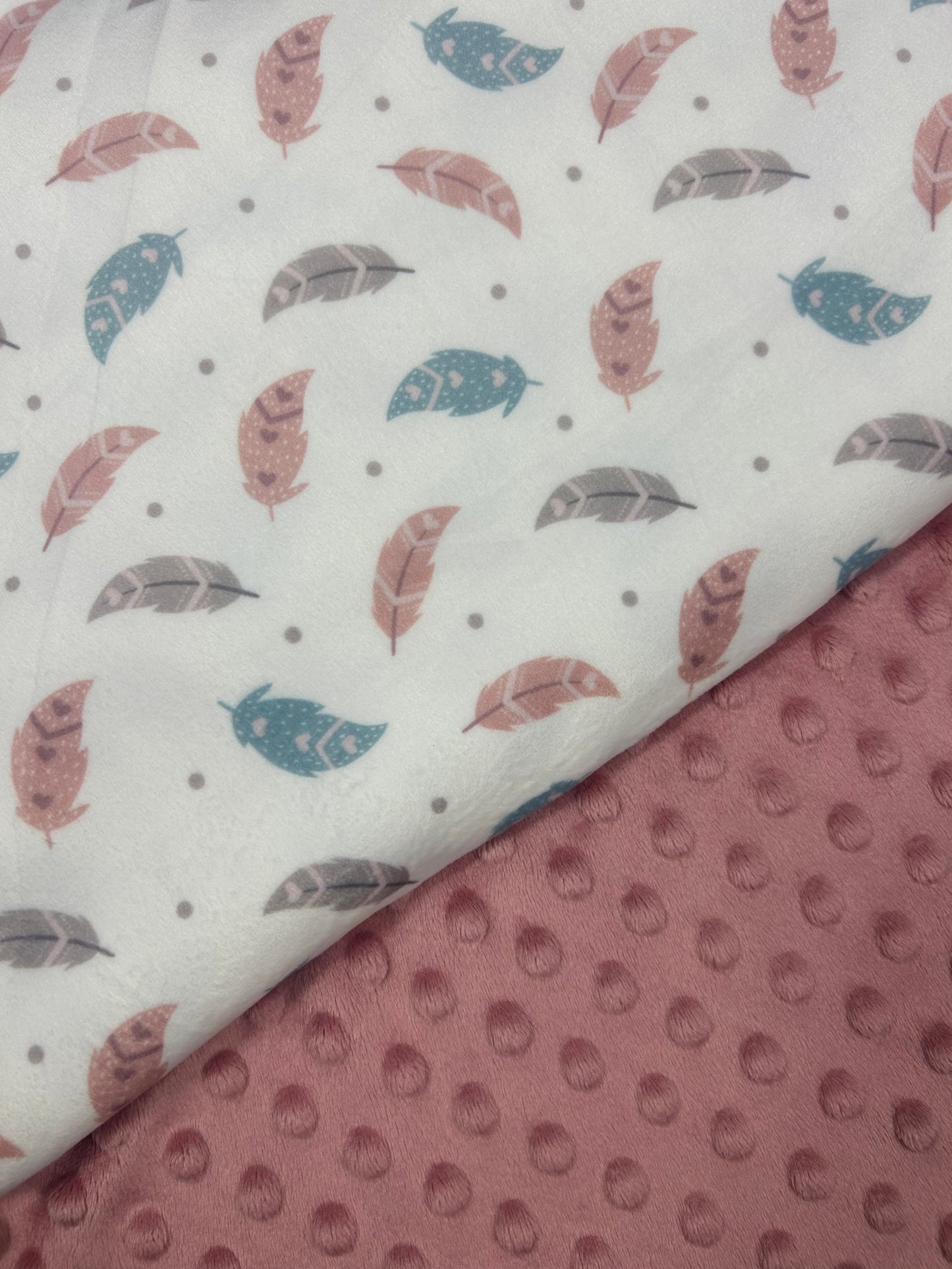 Feathers on White (March Pre-Order) - Fabric