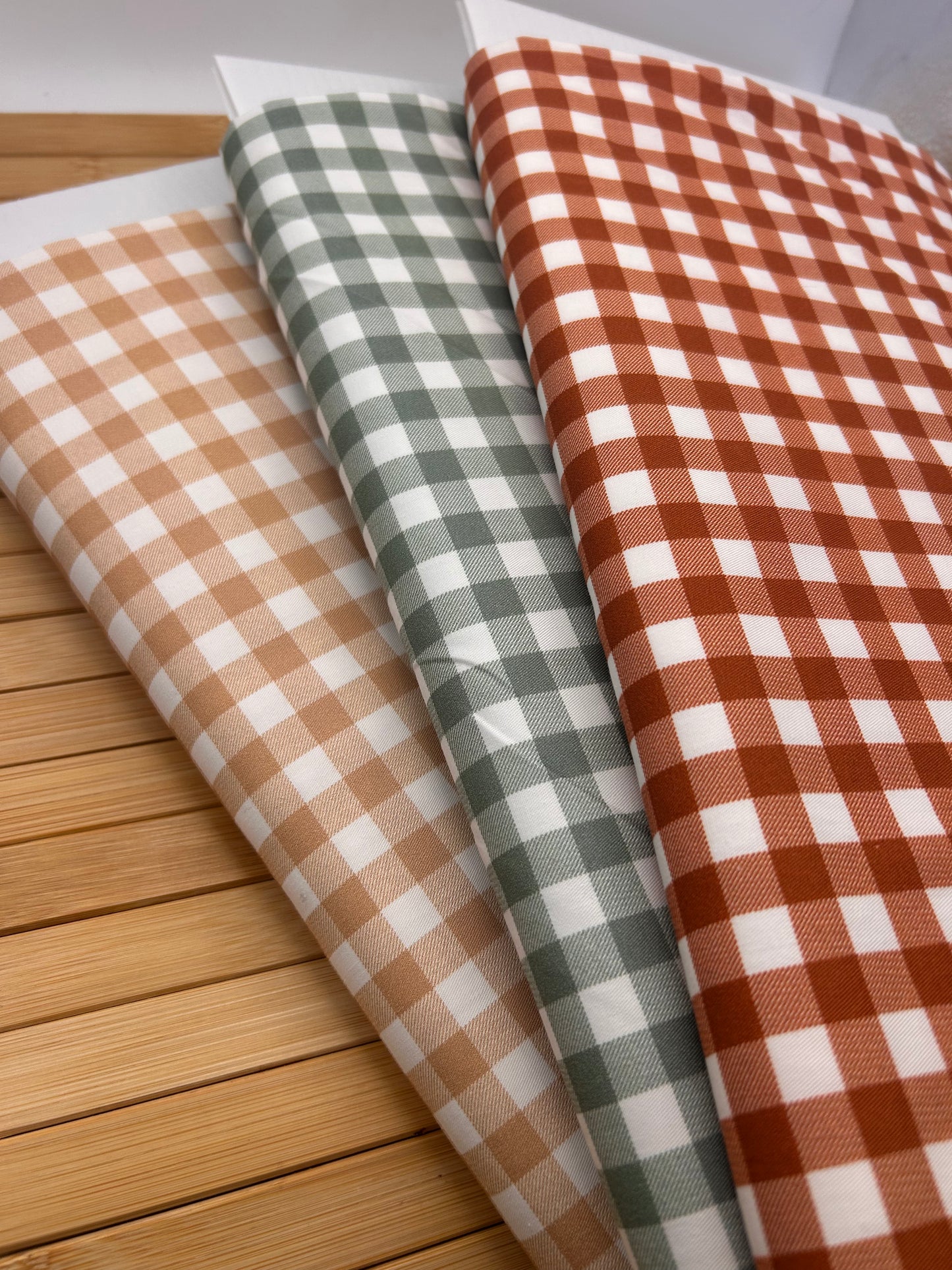 Gingham Oatmeal - Woven Fabric