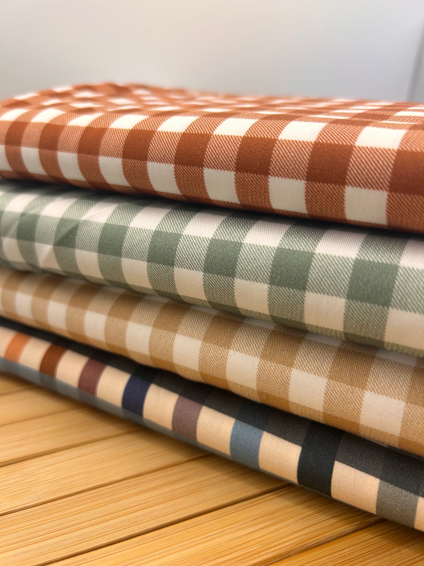 Gingham Oatmeal - Woven Fabric