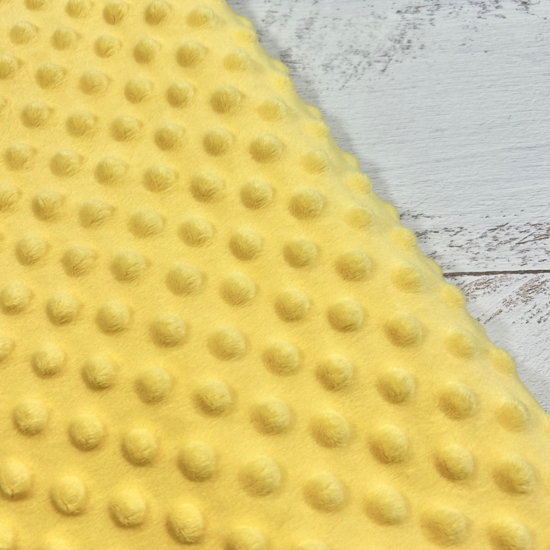 Premium Minky Dot Fabric - Popcorn