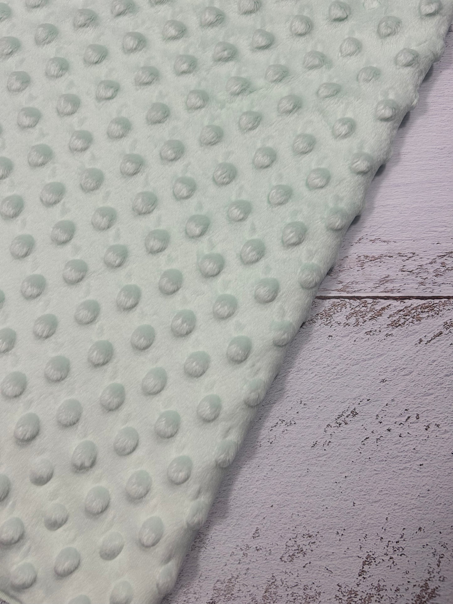 Premium Minky Dot Fabric - Aqua Glass