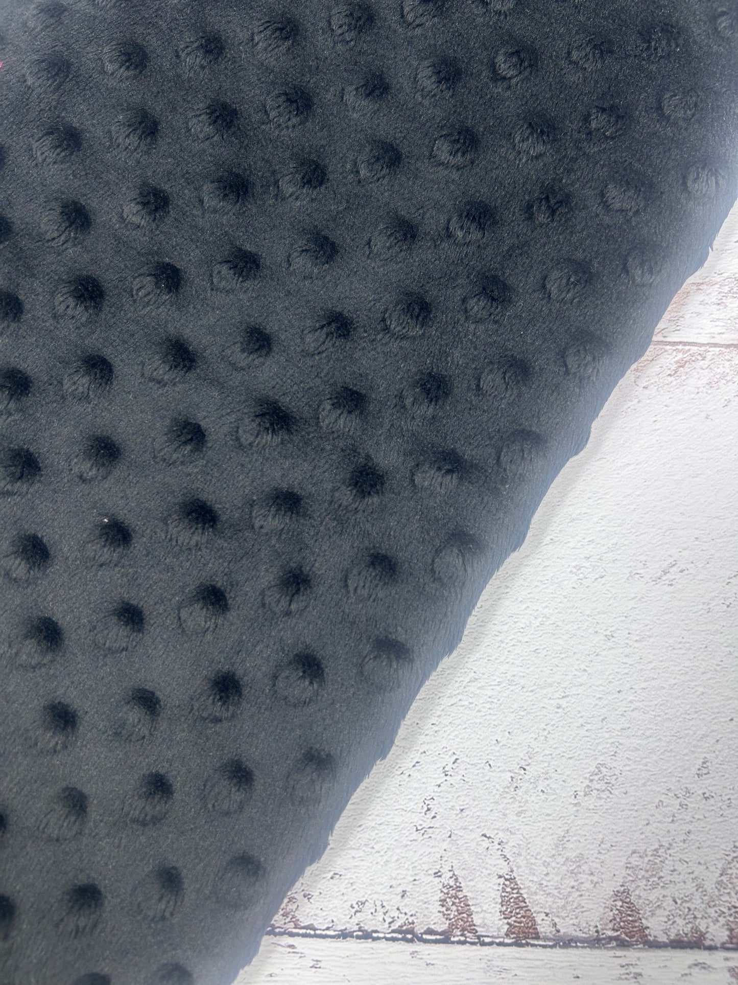 Premium Minky Dot Fabric - Black