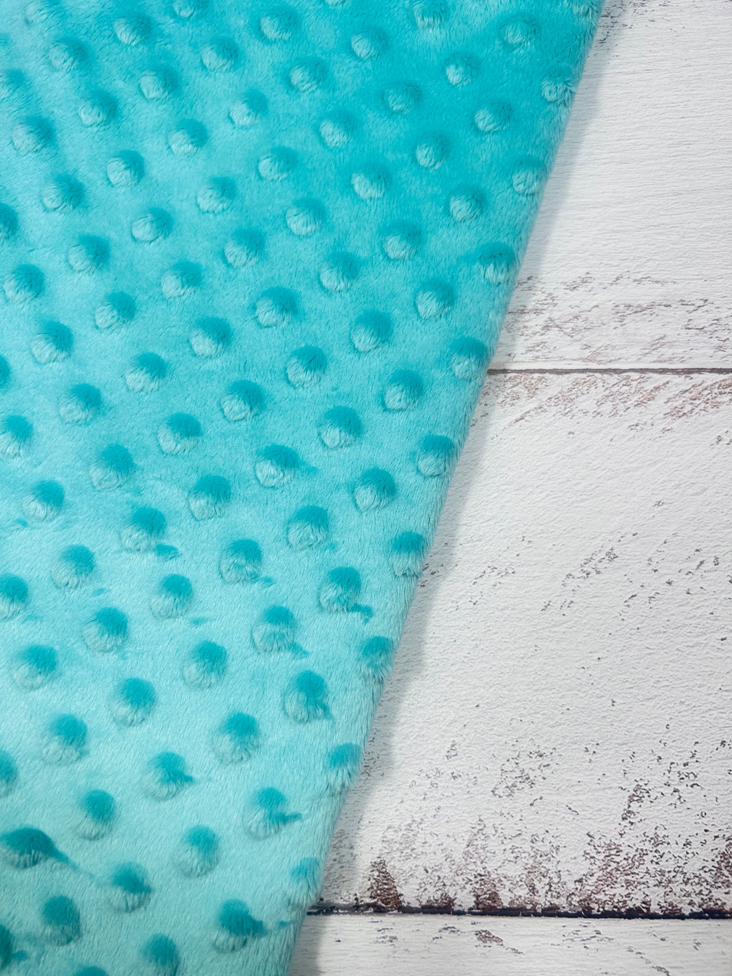 Premium Minky Dot Fabric - Aruba Blue