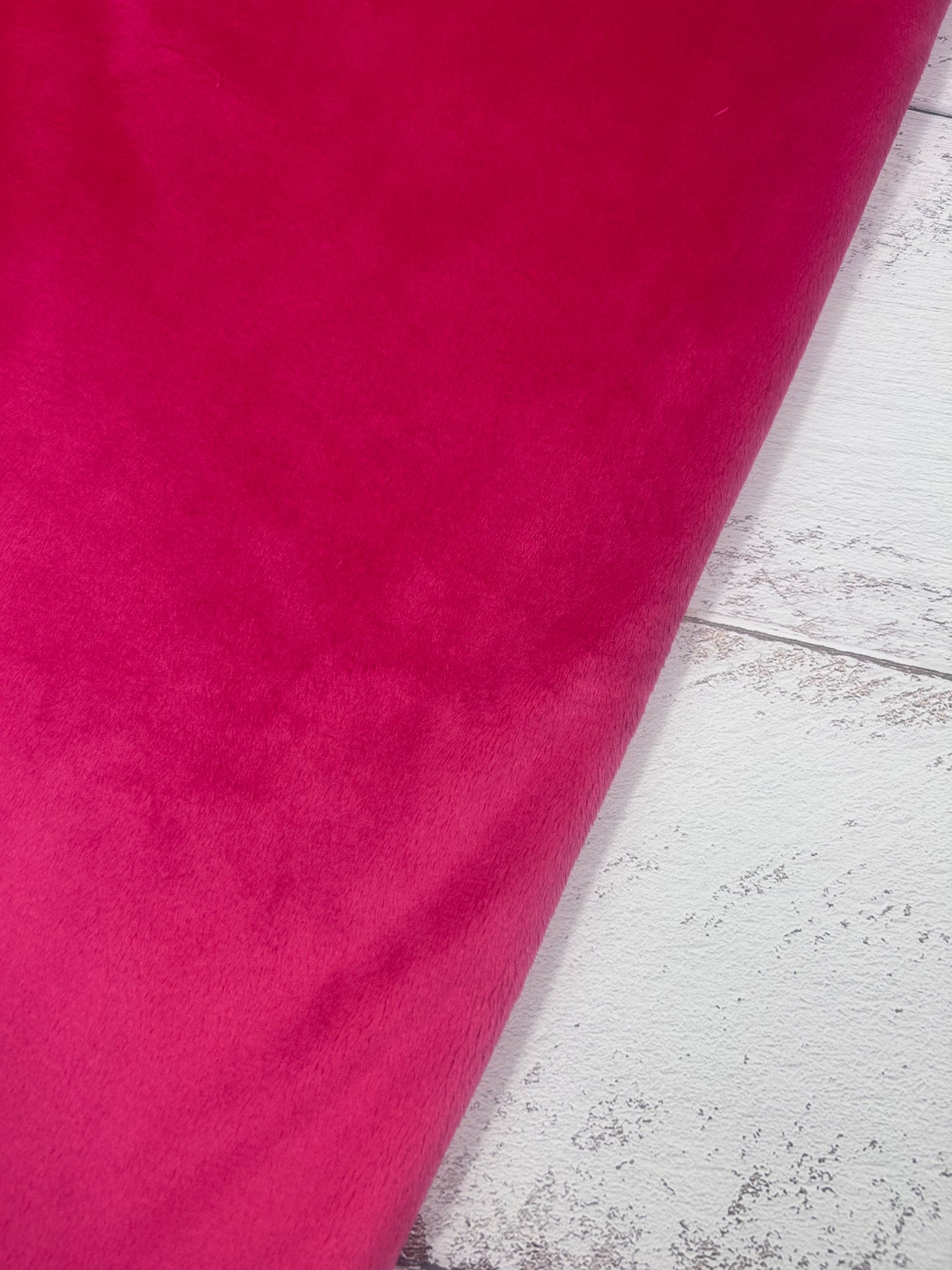 Premium Smooth Minky Fabric - Raspberry