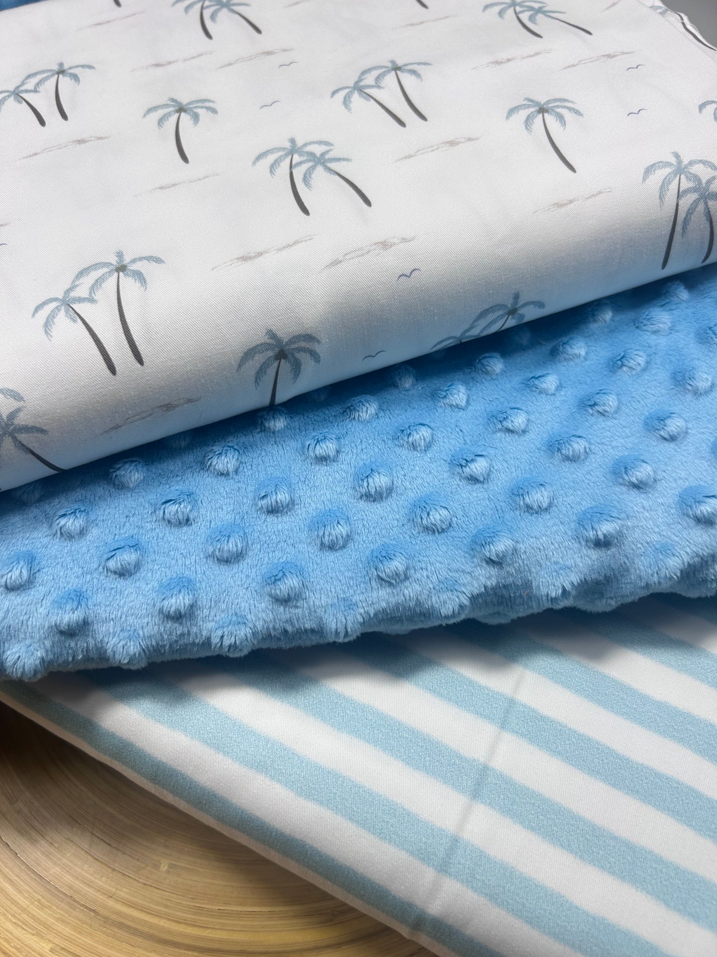 Blue Palms - Woven Fabric