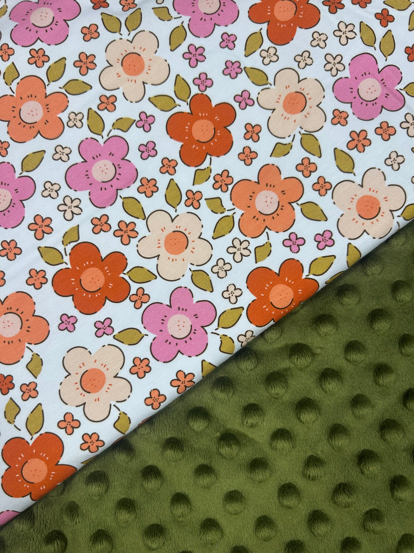 Cute Floral - Minky Fabric