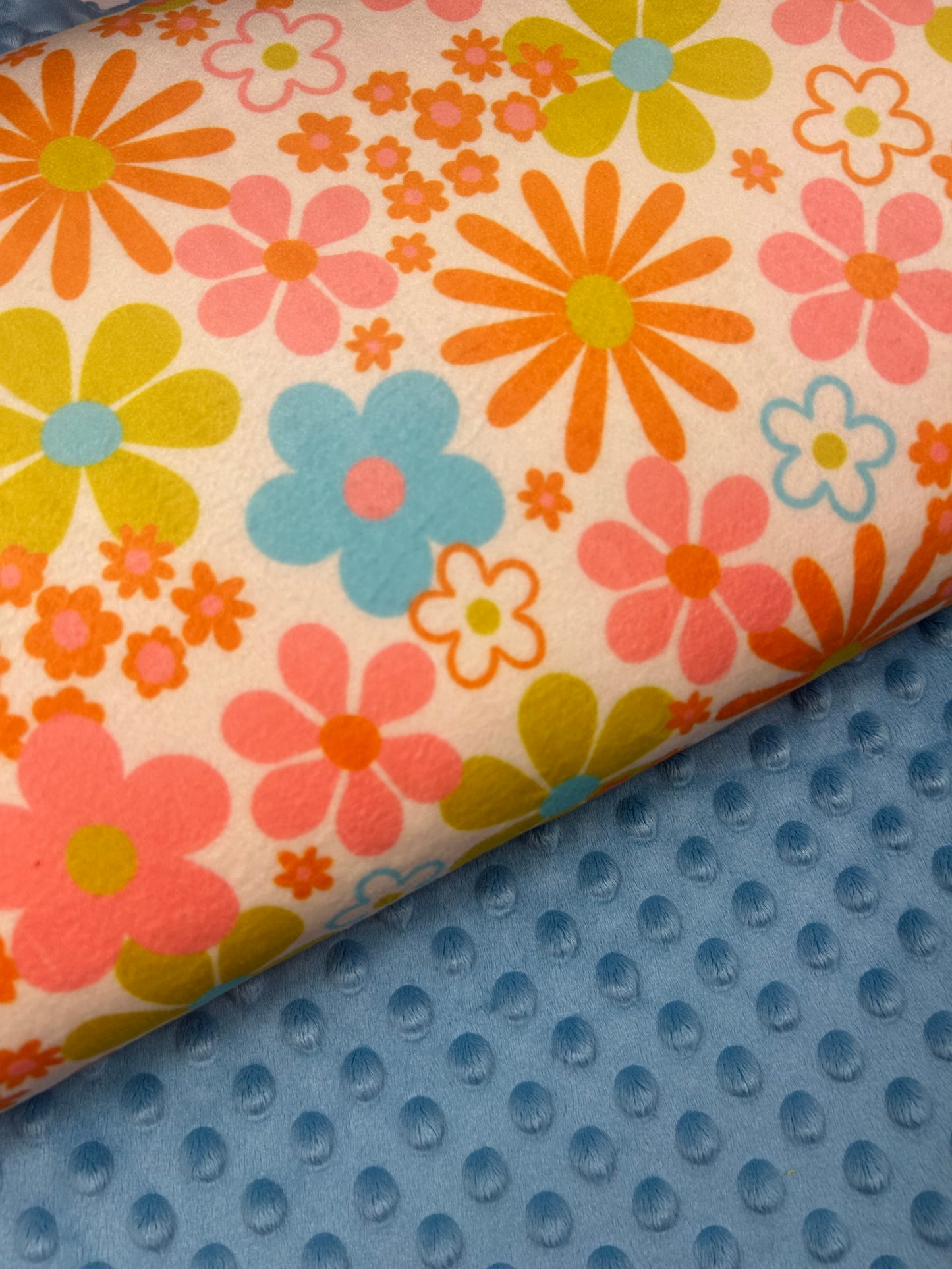 Funky Summer Florals - Minky Fabric