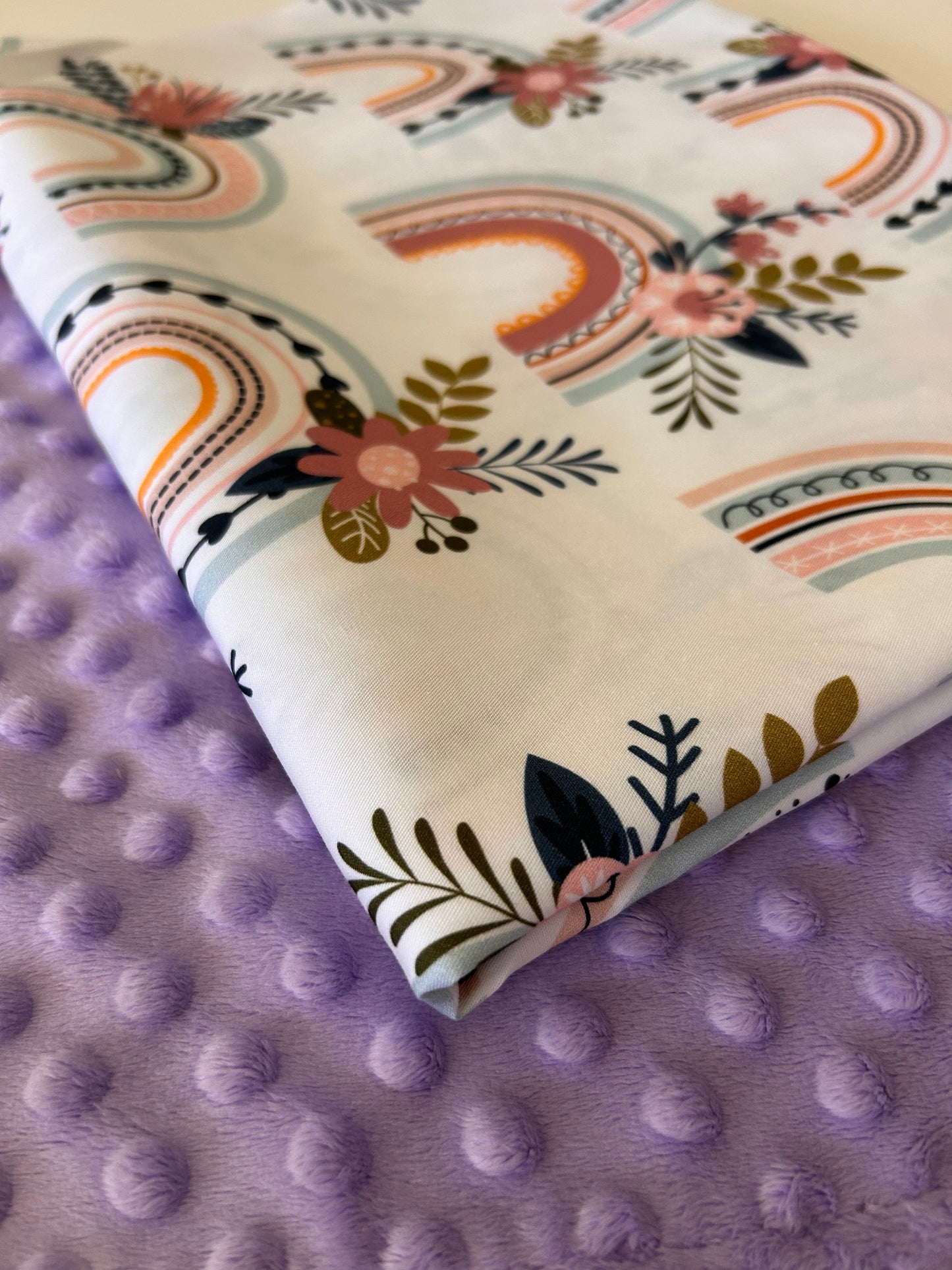 Premium Minky Dot Fabric - Lavender