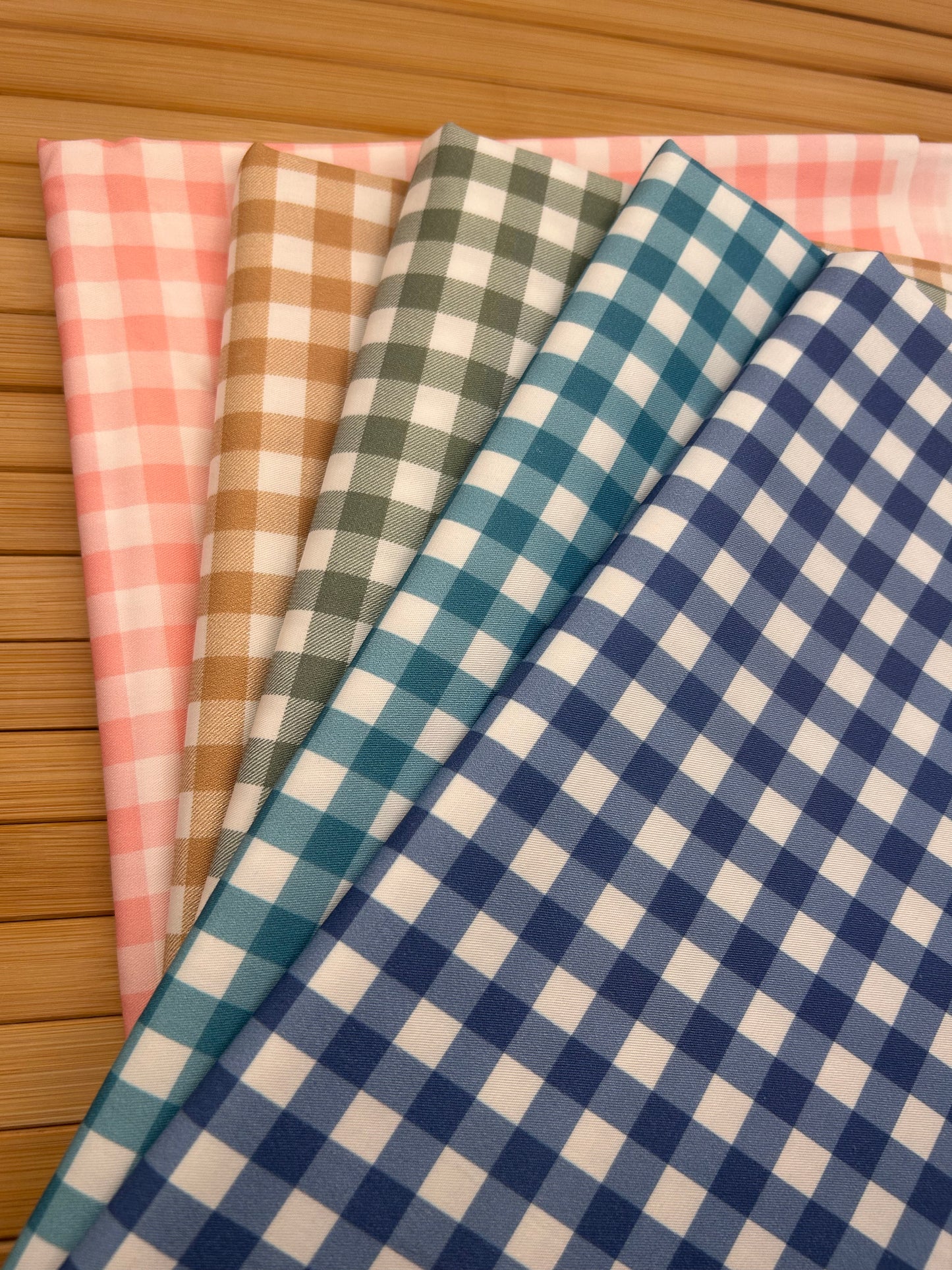 Gingham Blue Denim (September Pre-Order) - Fabric