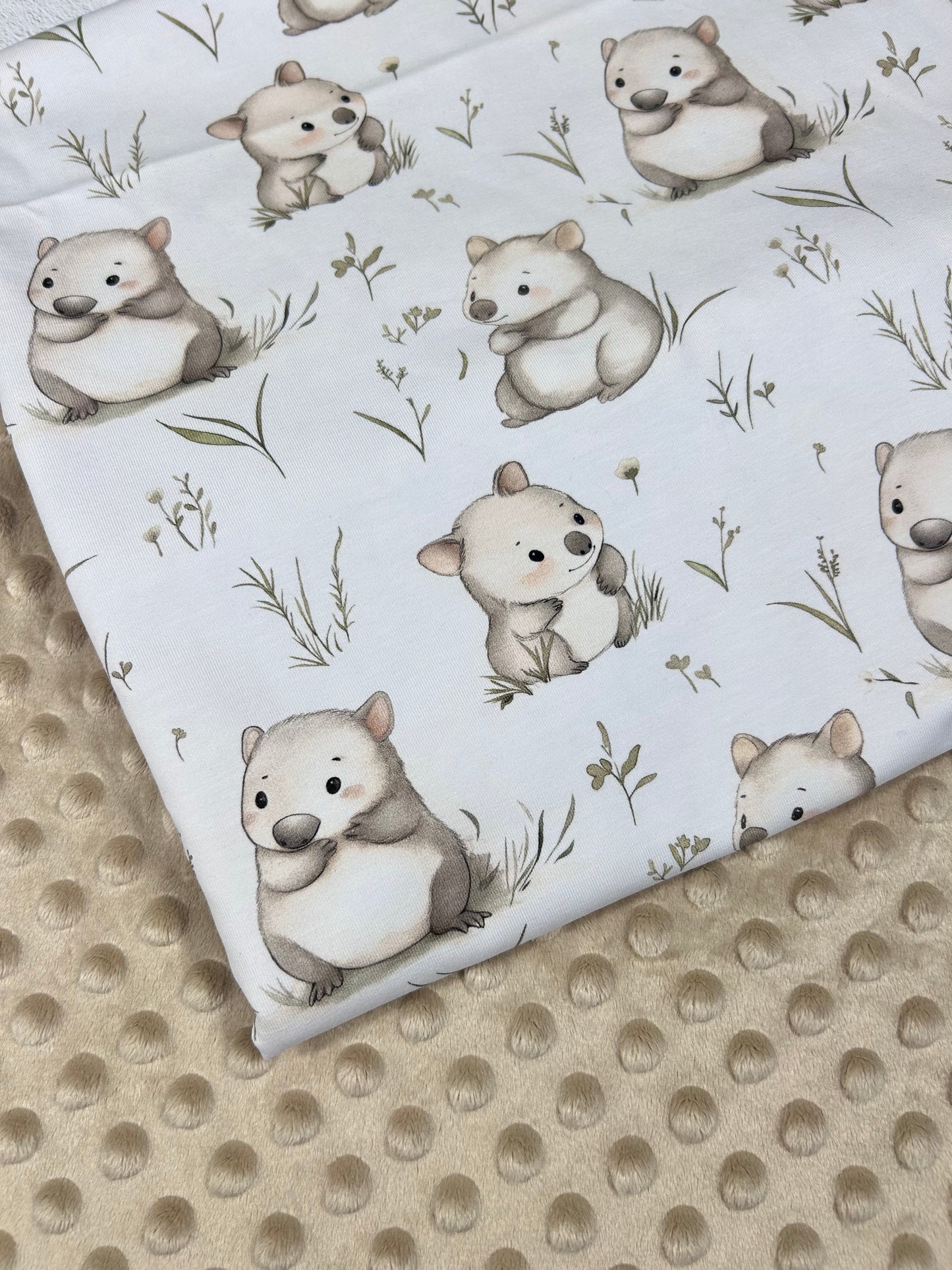 Baby Wombat - Minky Fabric