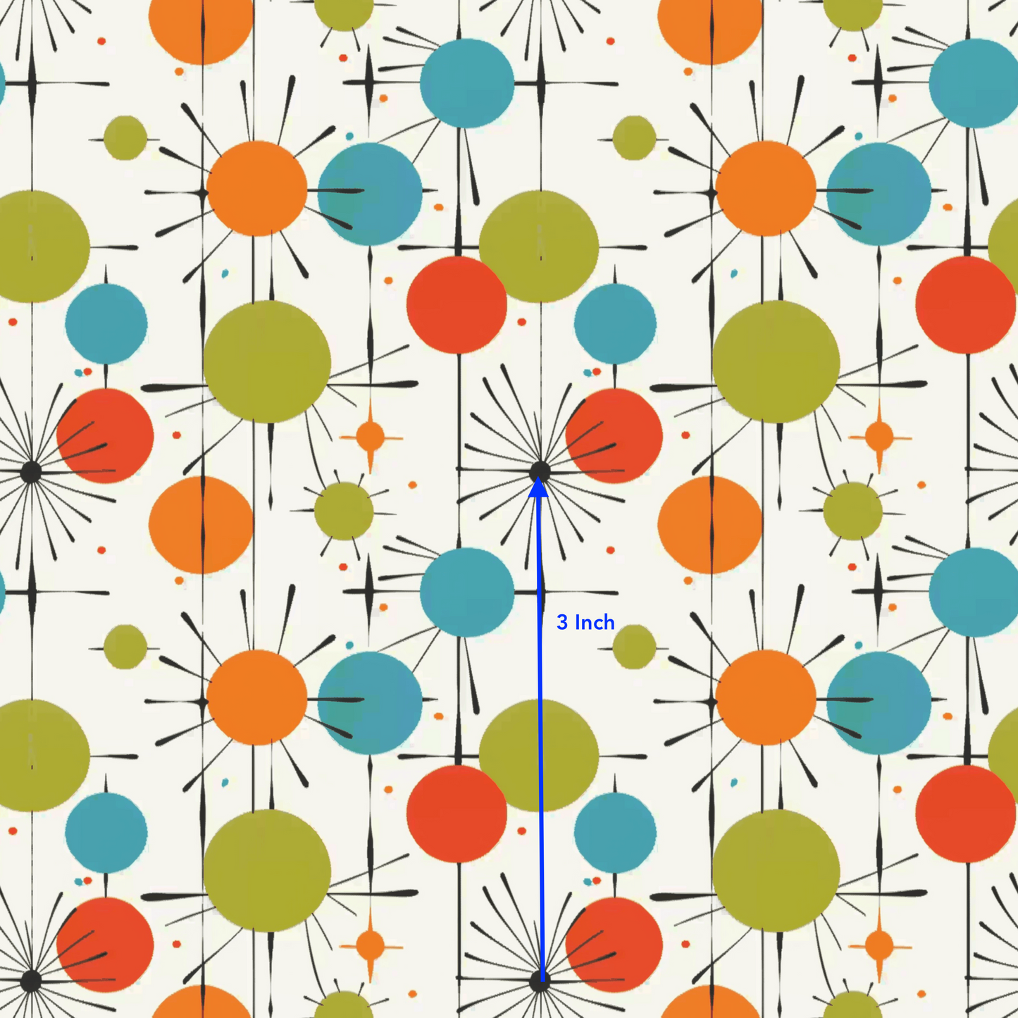 Mid Century Fireworks (December Pre-Order) - Fabric