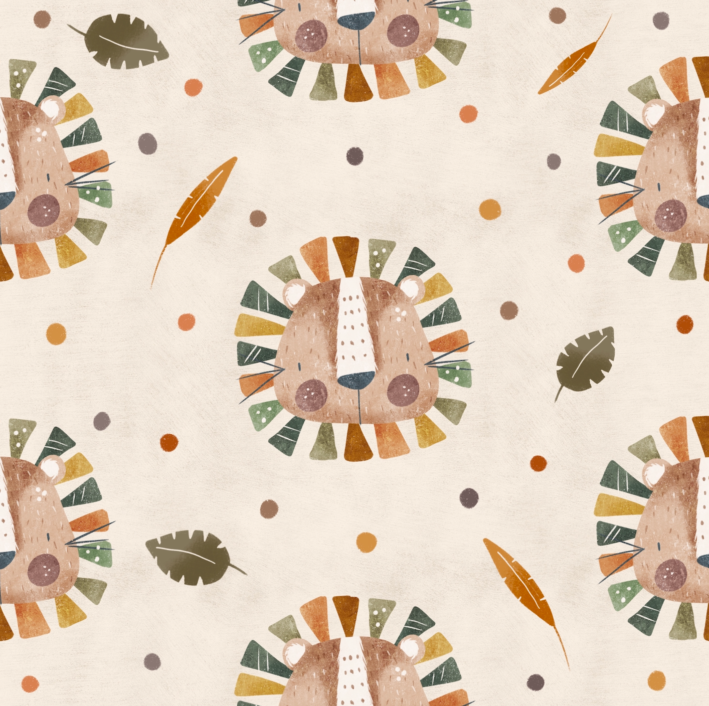 Neutral Lion - Corduroy Fabric