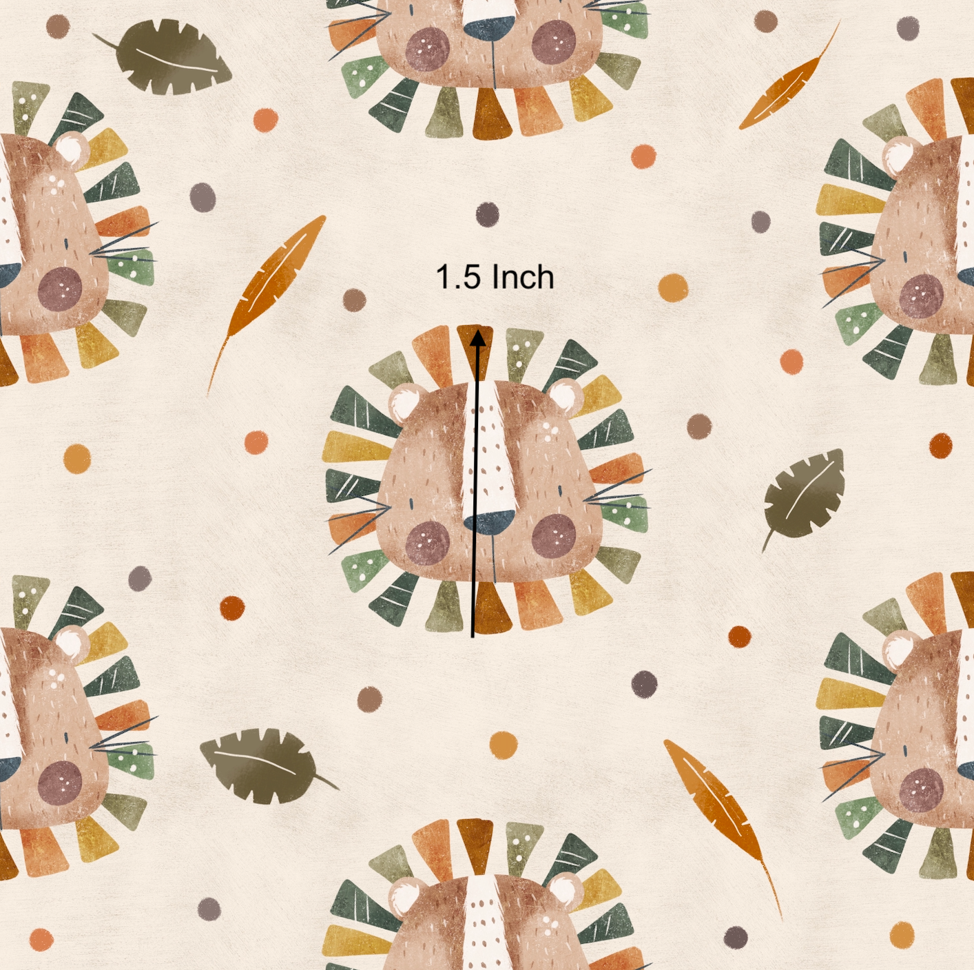 Neutral Lion - Corduroy Fabric