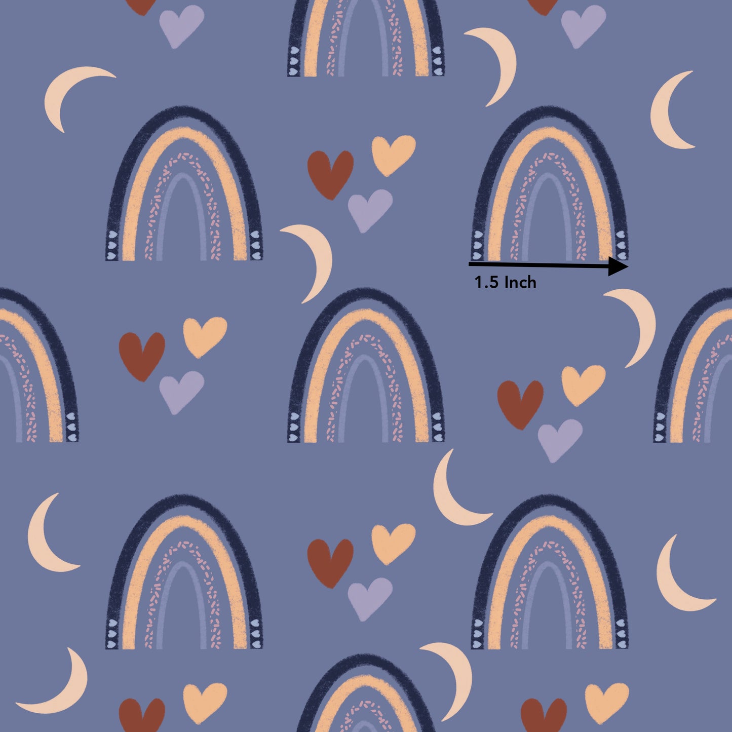Night Rainbows on Blue (September Pre-Order) - Fabric