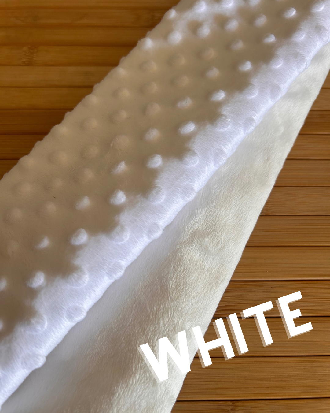 Premium Minky Dot Fabric - White