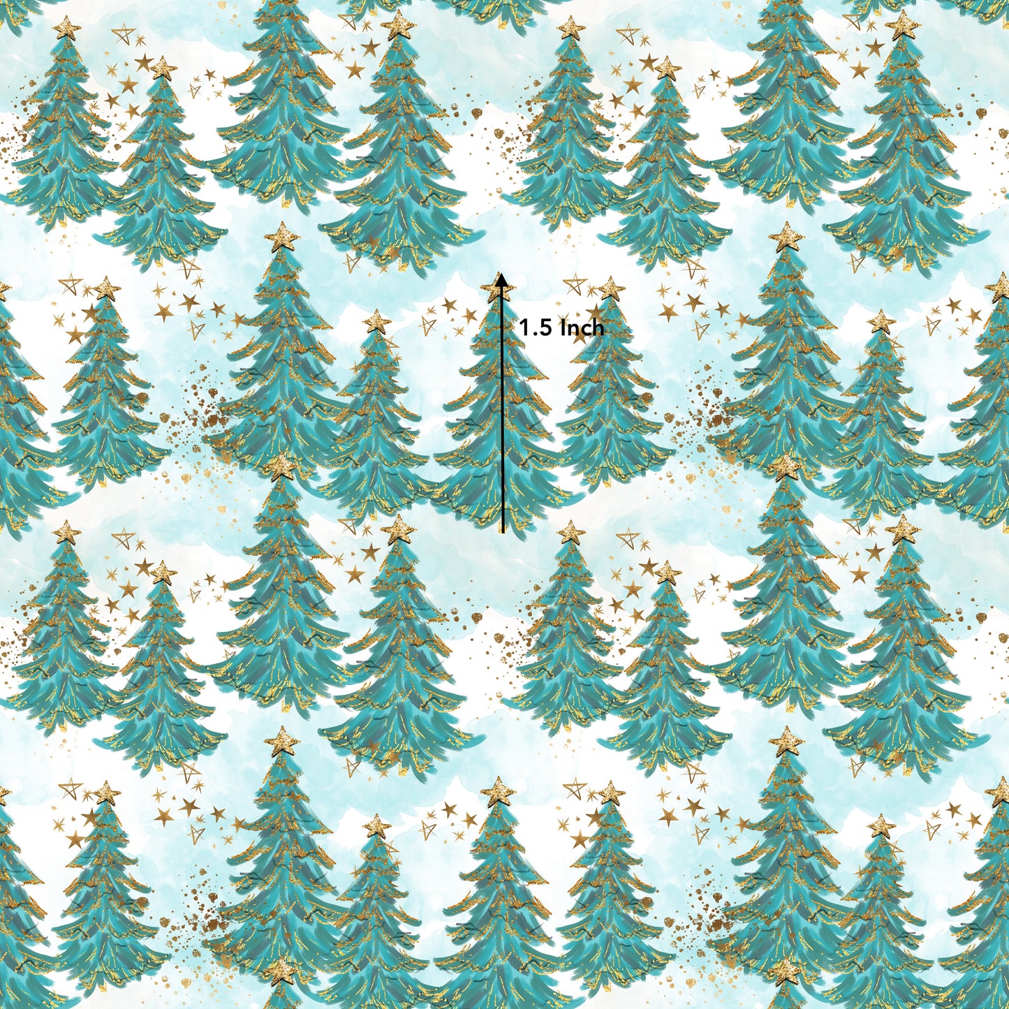 Painted Christmas Trees (June Pre-Order) - Fabric