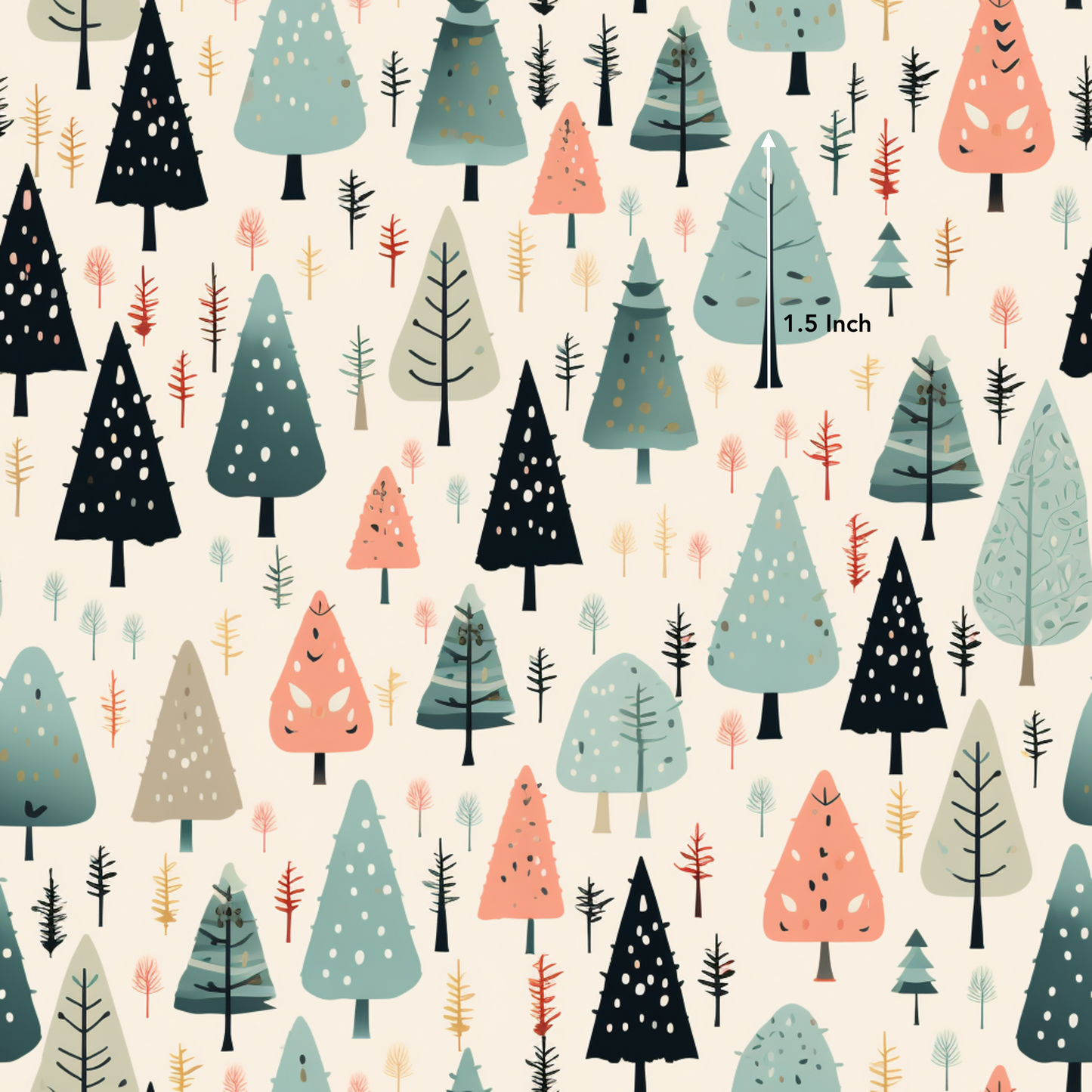 Pastel Christmas Trees (June Pre-Order) - Fabric