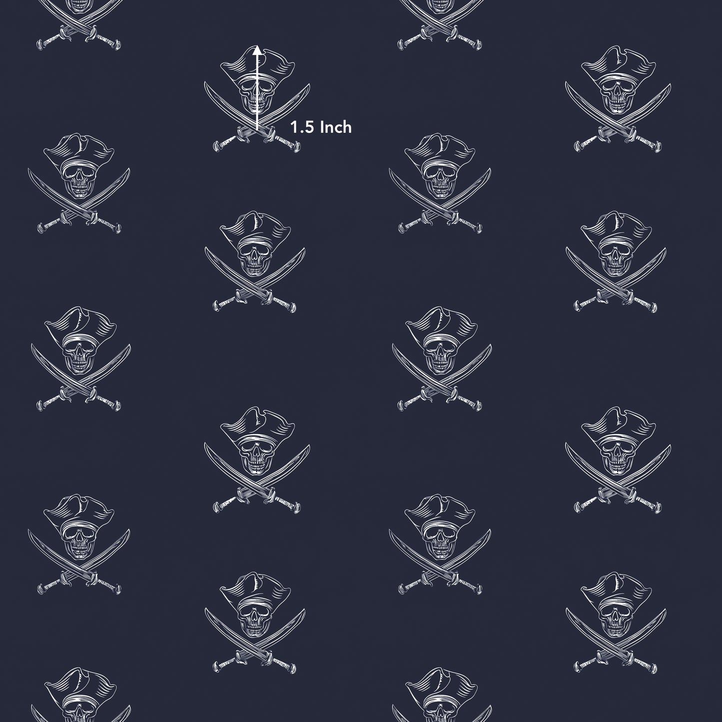 Pirate Logo Black/Maroon/Blue (September Pre-Order) - Fabric