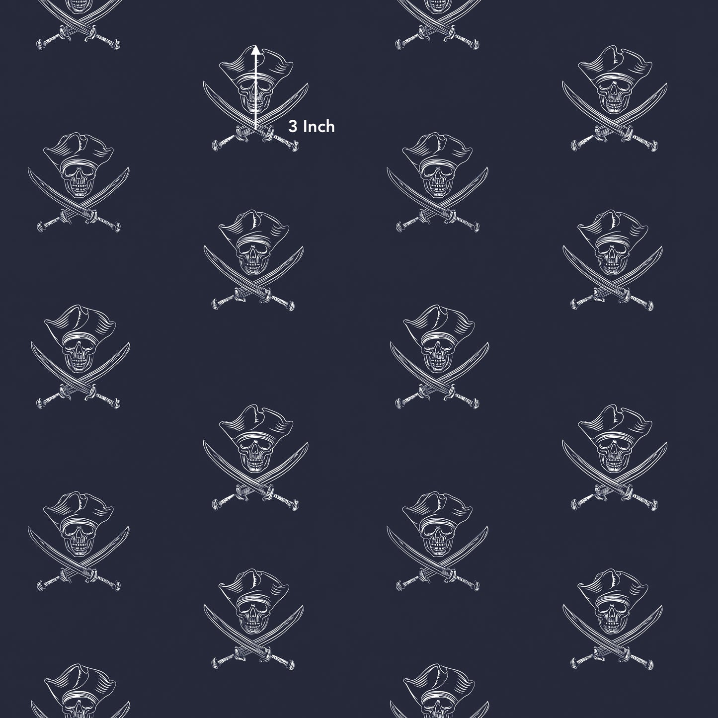 Pirate Logo Black/Maroon/Blue (September Pre-Order) - Fabric