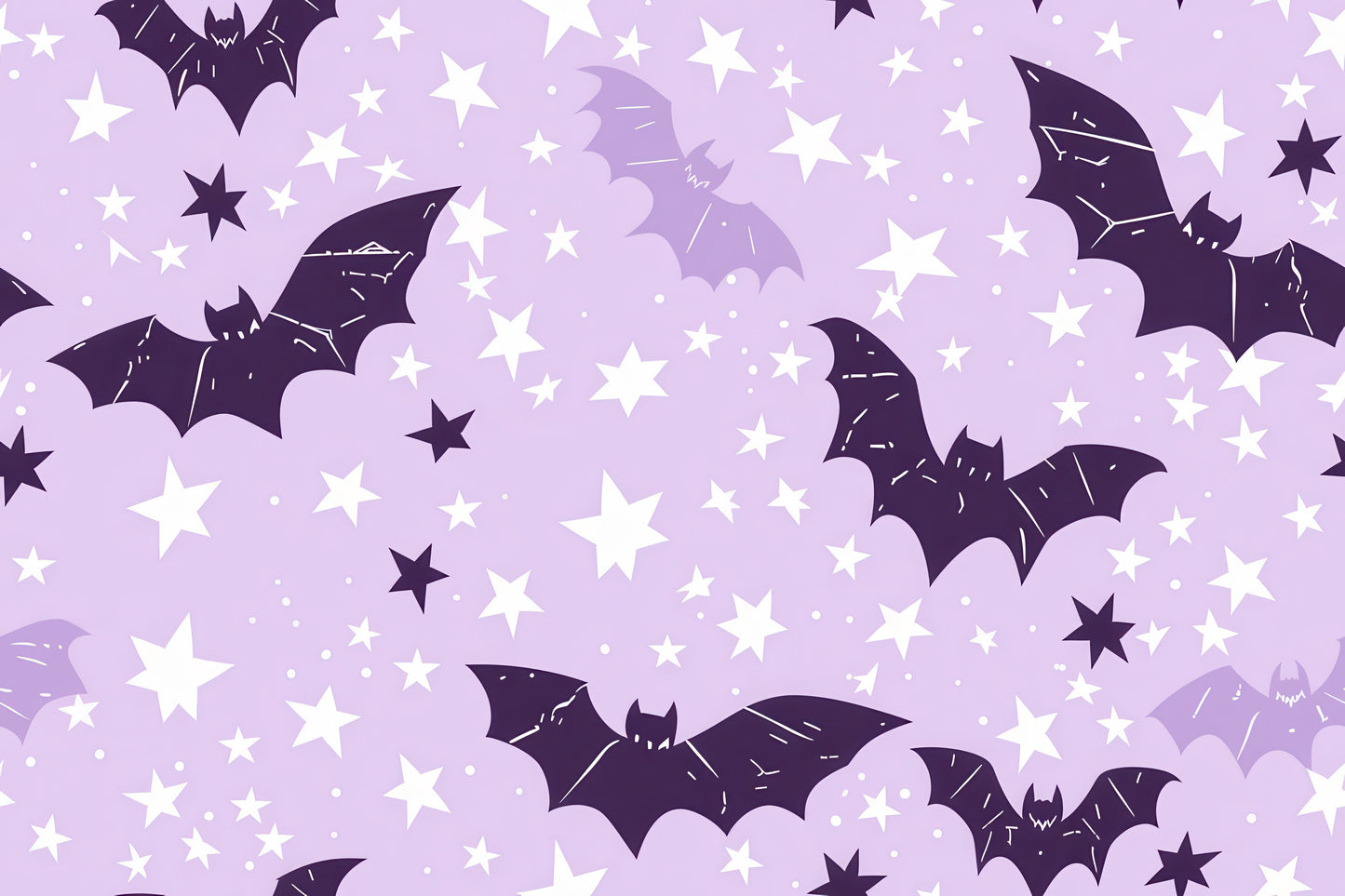 Purple Bats (June Pre-Order) - Fabric