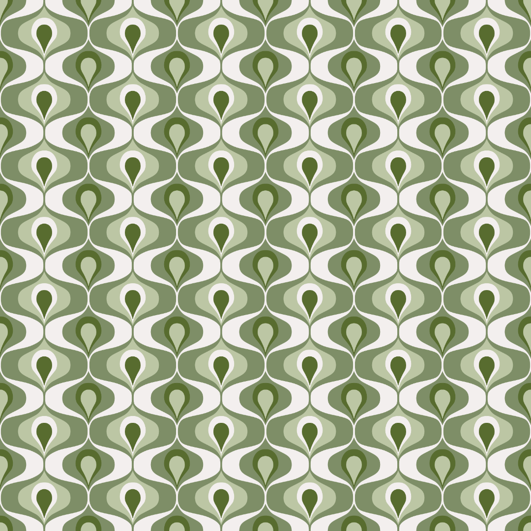 Retro Ogee Ovals (December Pre-Order) - Fabric