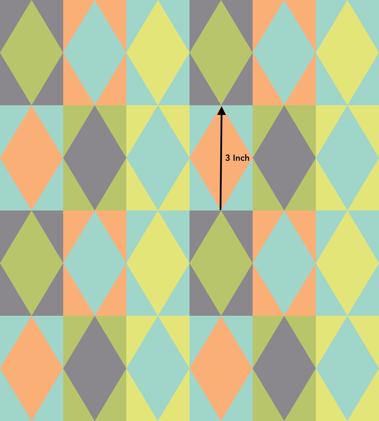 Retro Pastel Diamonds (December Pre-Order) - Fabric