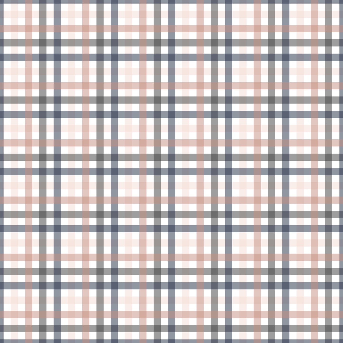 Rose & Navy Gingham (September Pre-Order) - Fabric