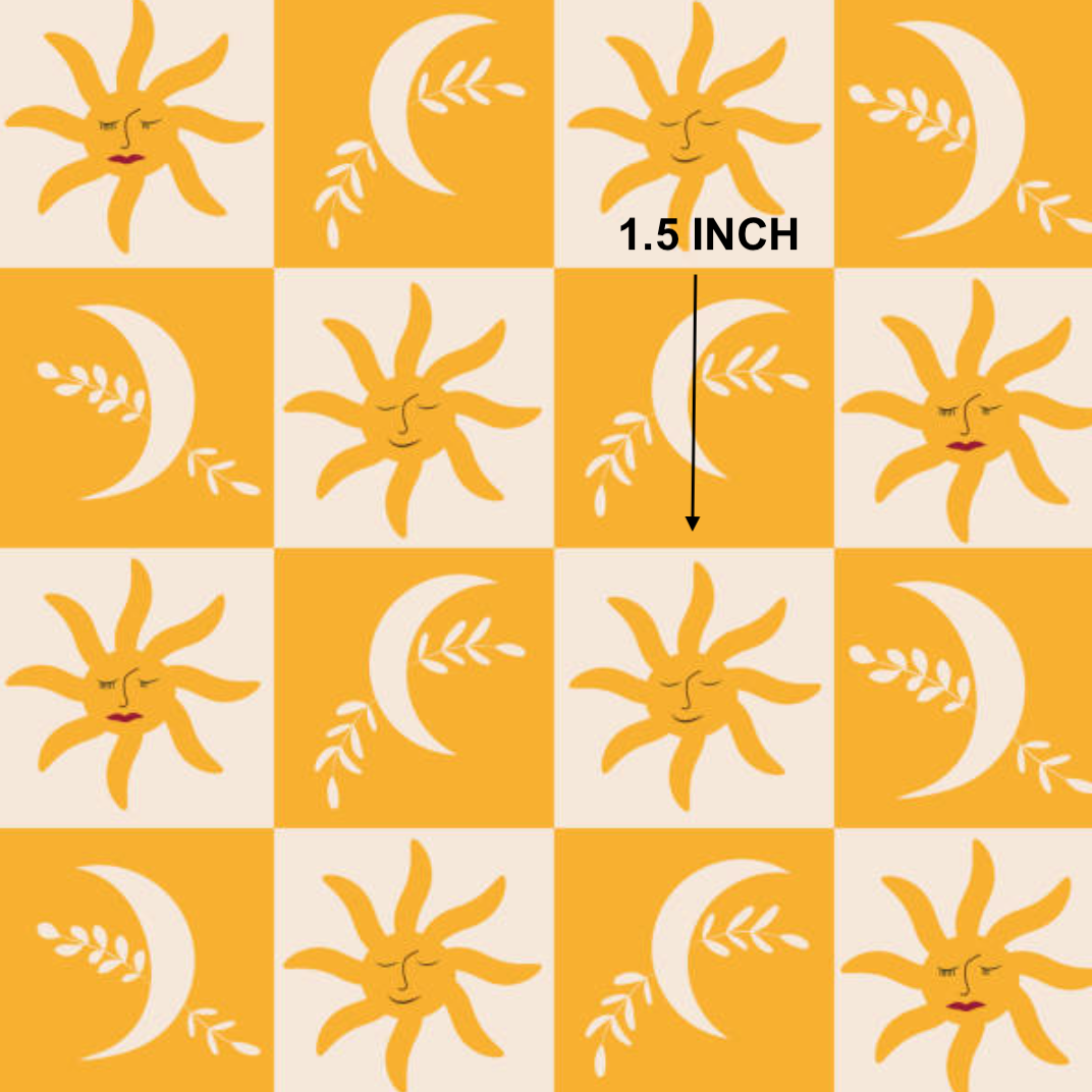 Sun and Moon Check (September Pre-Order) - Fabric