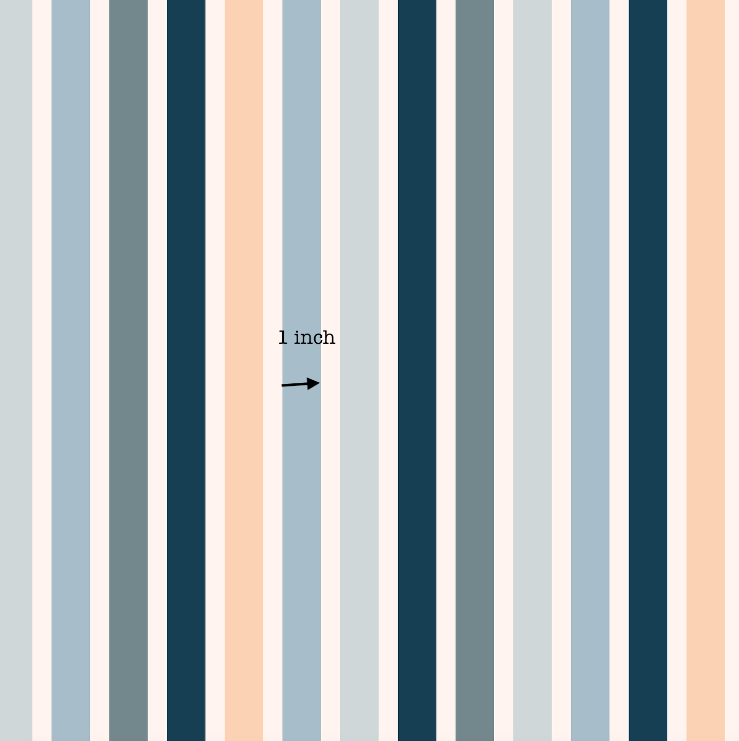 Blue Boho Stripes (September Pre-Order) - Fabric