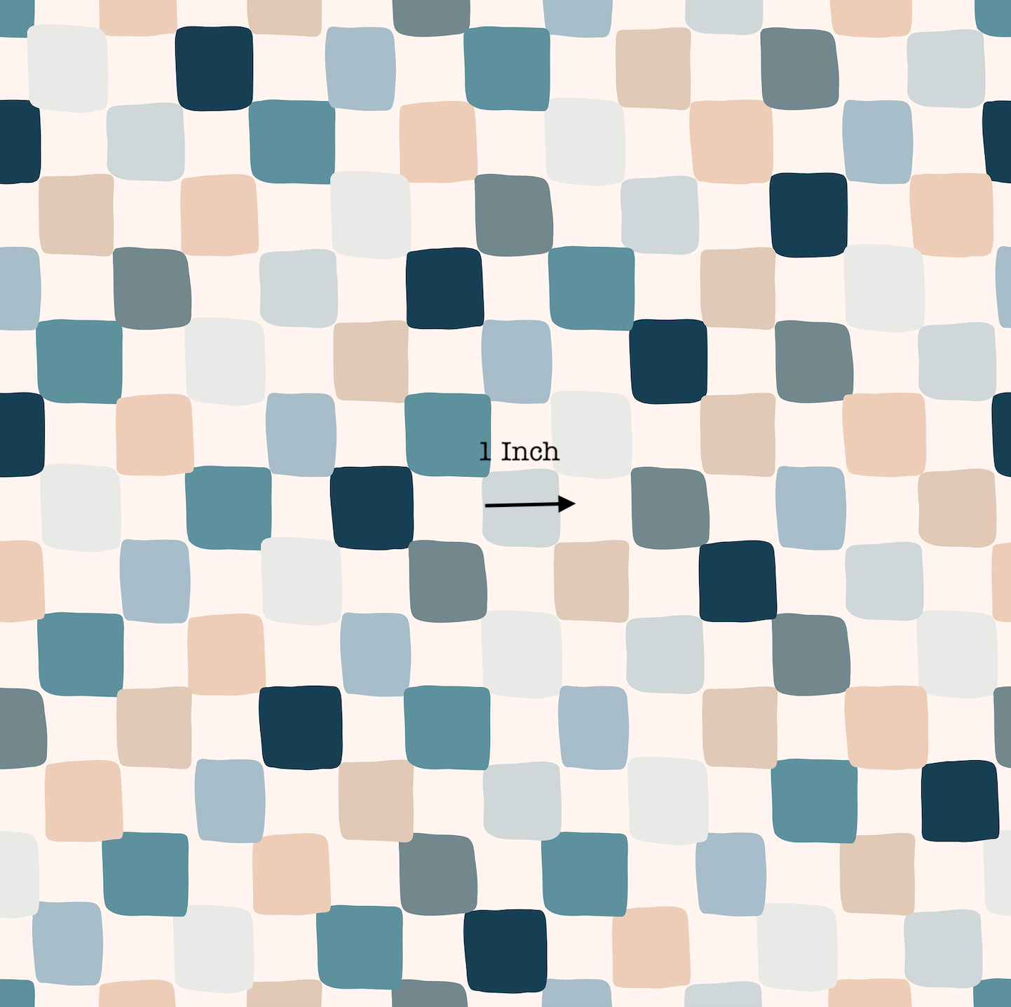 Blue Boho Check (September Pre-Order) - Fabric